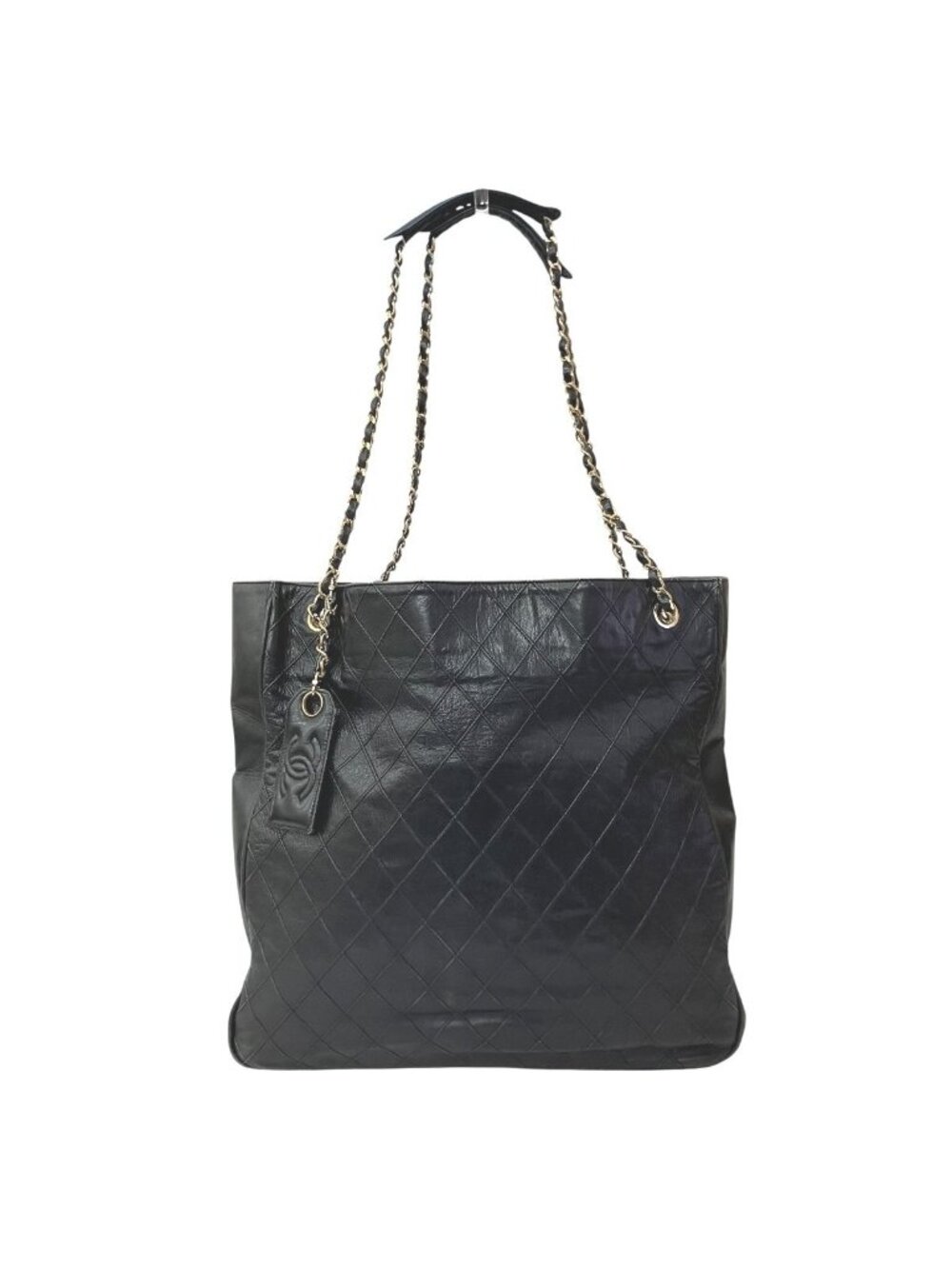 Chanel Chain Tote Quilted Shoulder Bag Lambskin